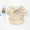 Niedliches Lätzchen in Form einer fliegenden Ärmel mit wasserdichter Schicht, verstellbares Spucktuch für Baby 6-36 Monate