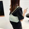 Minimalist Corduroy Crossbody Bag for Women, Single Strap Shoulder Tote, Zipper Closure Mini Square Handbag, Soft Casual Daily Purse