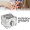 Nail Drill Bits Storage Box 25 Holes Transparent Clamshell Lock Design Dustproof Nail Drill Bits Desktop Container