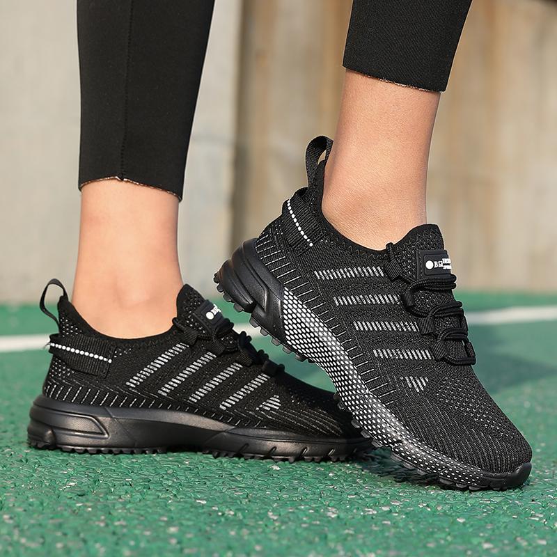 

Summer Women s Casual Shoes Breathable Anti Slip Walking Shoes New Men s Outdoor Comfortable Lace Up Running Sneakers Women 36 чёрный