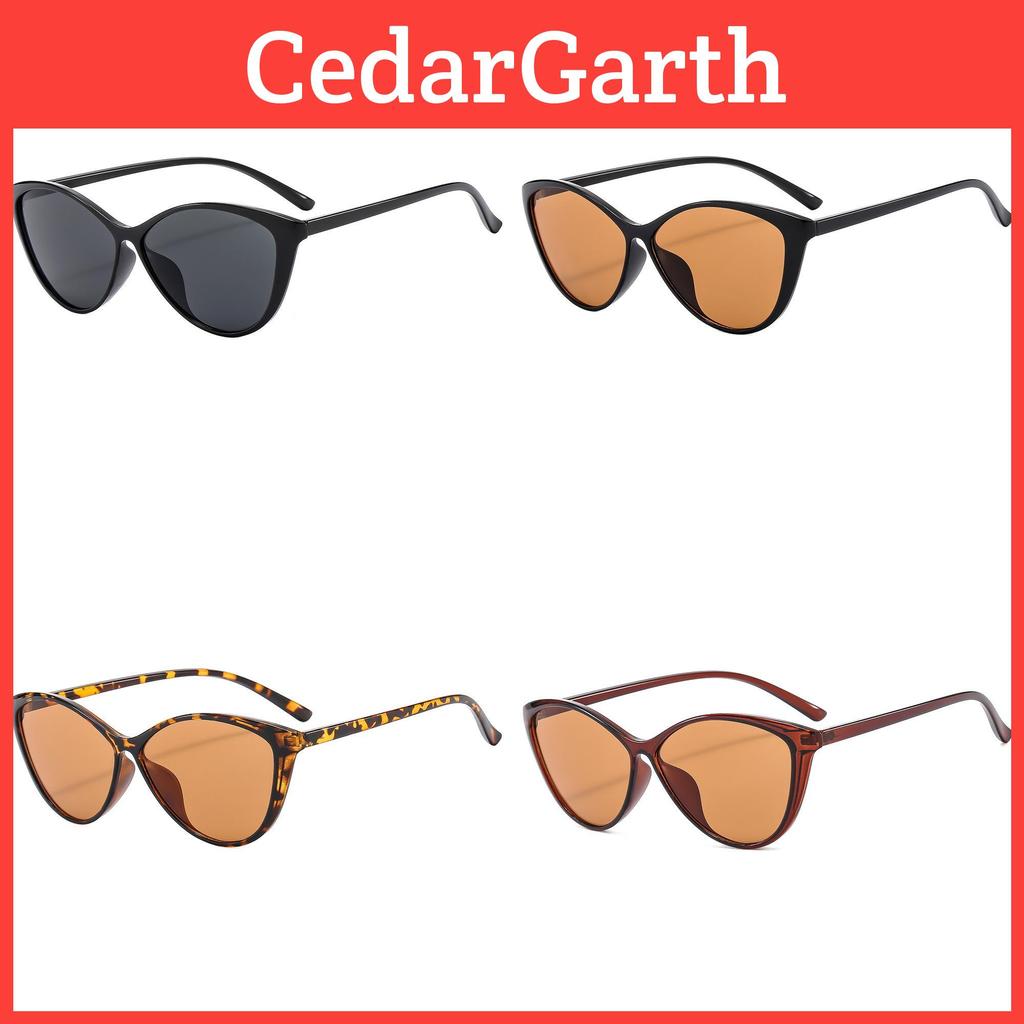 Cat Eye Sunglasses Women Uv400 Black Frame Tortoise Lens For Outdoor Fashion