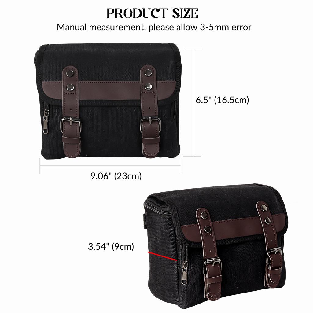 Universal Motorcycle Saddle Bag Waterproof Wax Canvas  Motorrad Tool Bag For Harley Yamah Honda BMW Small Crossbody Bag