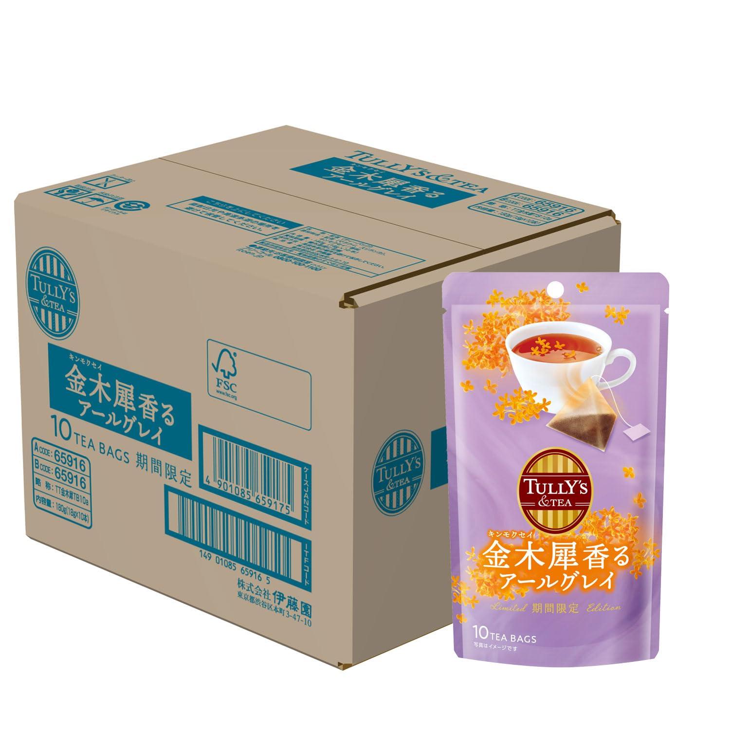 

и Чай Эрл Грей x 10 пакетиков x 10 чайных пакетиков Чай с ароматом османтуса от Tully s, 1,8 г