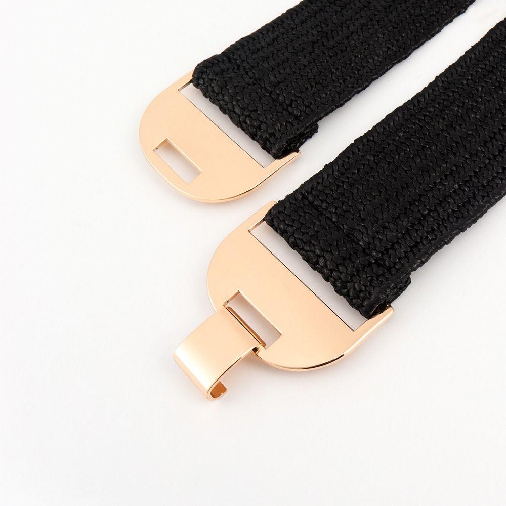 Luxury Design Elastic Waistbands Trendy Brand Stretch Cummerbunds Versatile Bohemian Woven Belts
