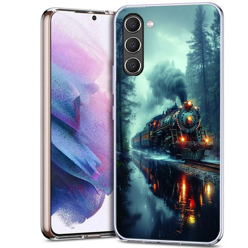 Steam Train Phone Case for Samsung A16 A26 A36 A56 A17 A37 A57 A07 A06 A02S A12 A22 A32 A52S A72 Galaxy A70 A50S A71 A51 A31 A30