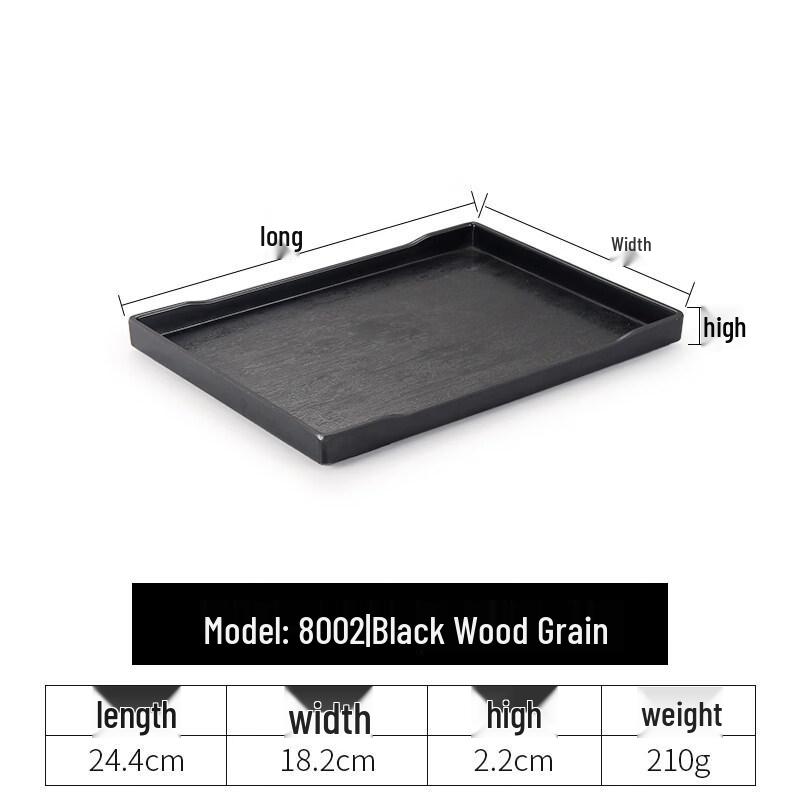 

Commercial Black Melamine Rectangular Divided Serving Tray