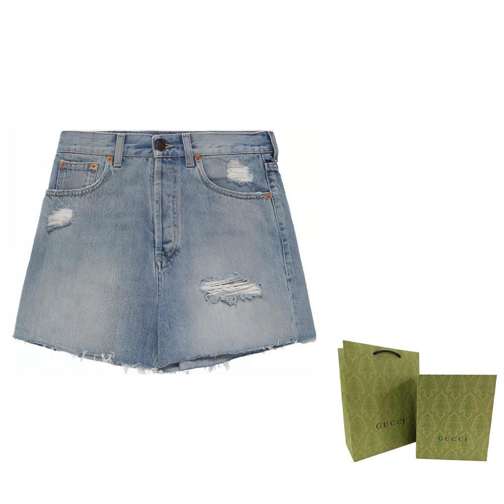 Previous Season Eco-washed Denim Shorts 638061-XDBPH-4452