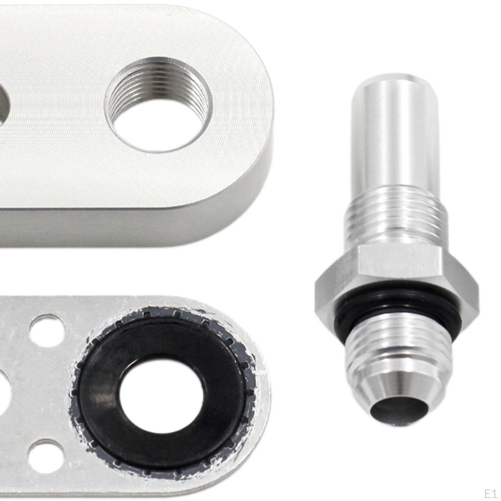Transmission Line Adapter Plate Oil Seal Connector for Braided Hose Aluminum Alloy 8L90E