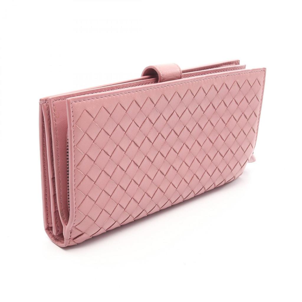 Used BOTTEGA VENETA Intrecciato Bifoldpurse Leather Pink Used Women