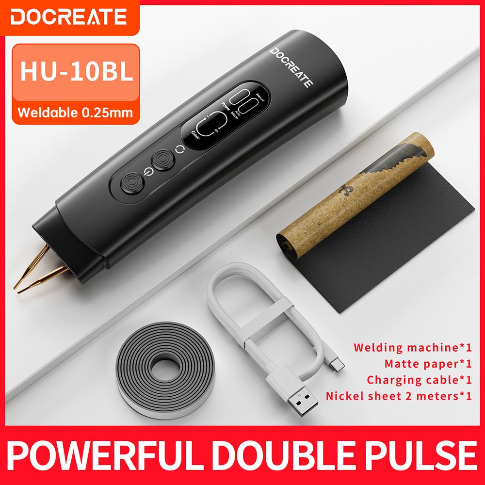 Docreate HU-10BL DIY Portable Handheld Battery Spot Welder for 18650 Lithium Battery, Nickel Strip and Nickel Belt Welding