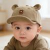 Korean Baby Hat: Spring/Autumn Unisex Toddler Bear Baseball Cap, Cute Soft Brim Duckbill Design