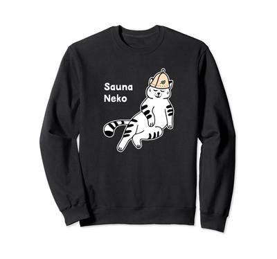 Sauna Cat Sauna Lover Cat Lover Sauna Hat Sauna Hat Illustration Cute Funny Sweatshirt