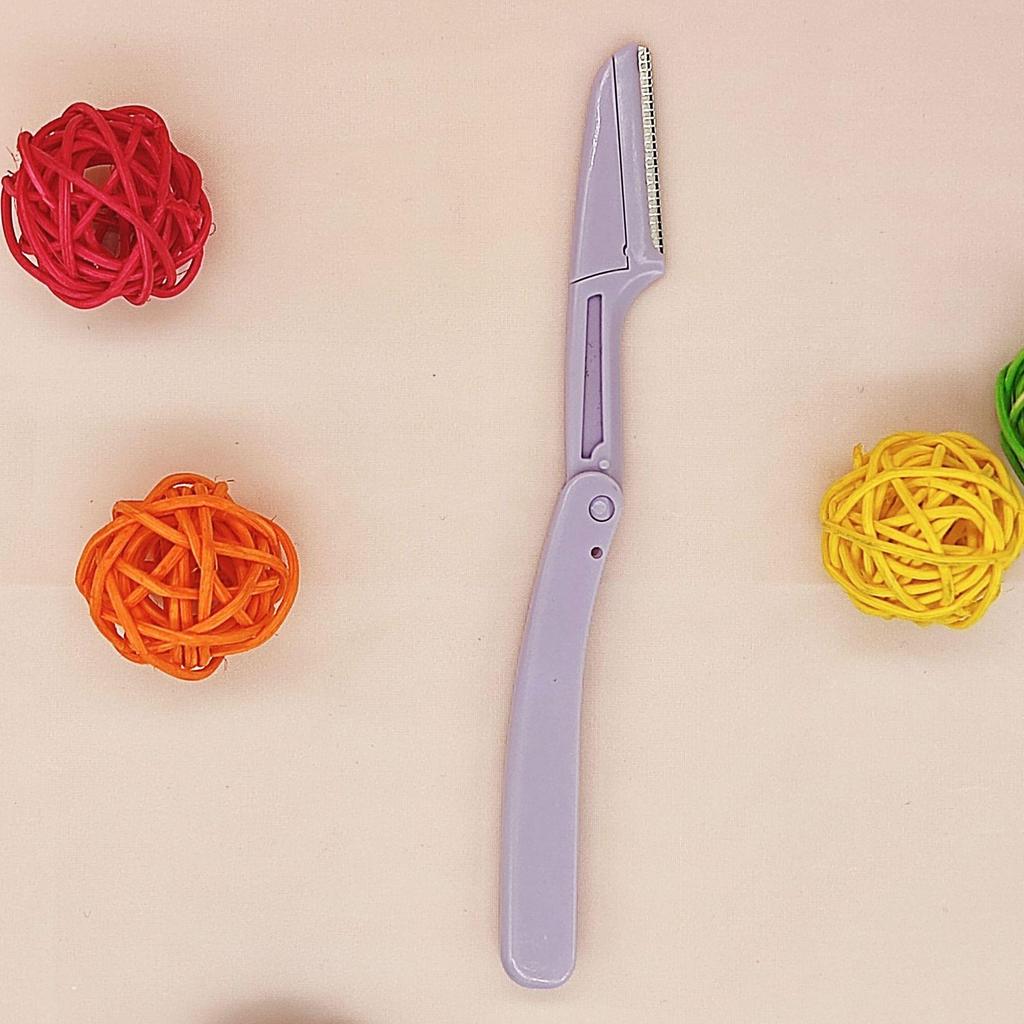 Portable Safety Folding Eyebrow Razor for Beginners - Stainless Steel Blade, Makeup Tool