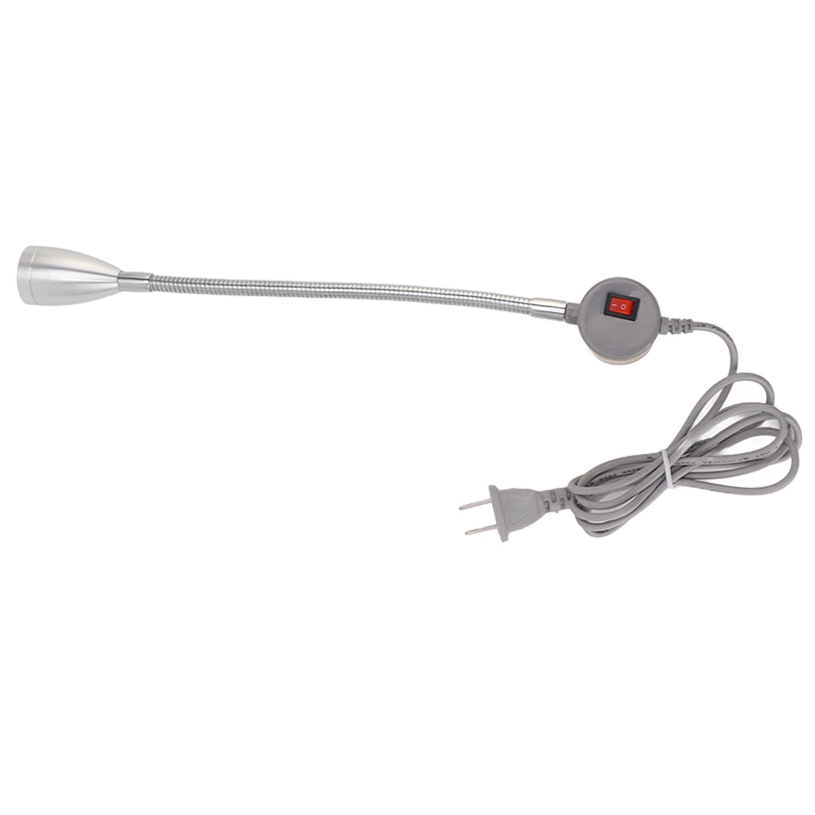 

Светодиодная рабочая лампа для швейной машины, гибкий гусиный шейный кронштейн, прочный алюминиевый корпус, шнур питания 55 дюймов для US Plug