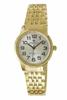 Perfect Women' Bracelet R324-08 Gold Case, Silver Dial, Gold Bracelet, Black Dial