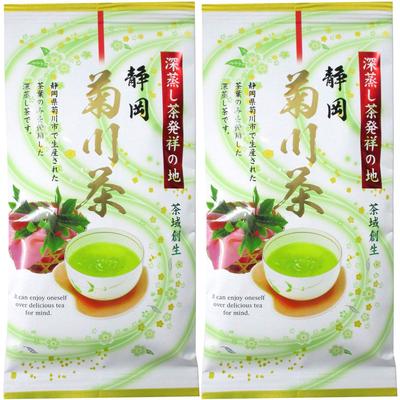 Marukou Tea Kikugawa Tea from the Birthplace of Green 100g X 2 Packs - Deep-Steamed Shizuoka, Deep-steamed Tea, (loose Leaf).
