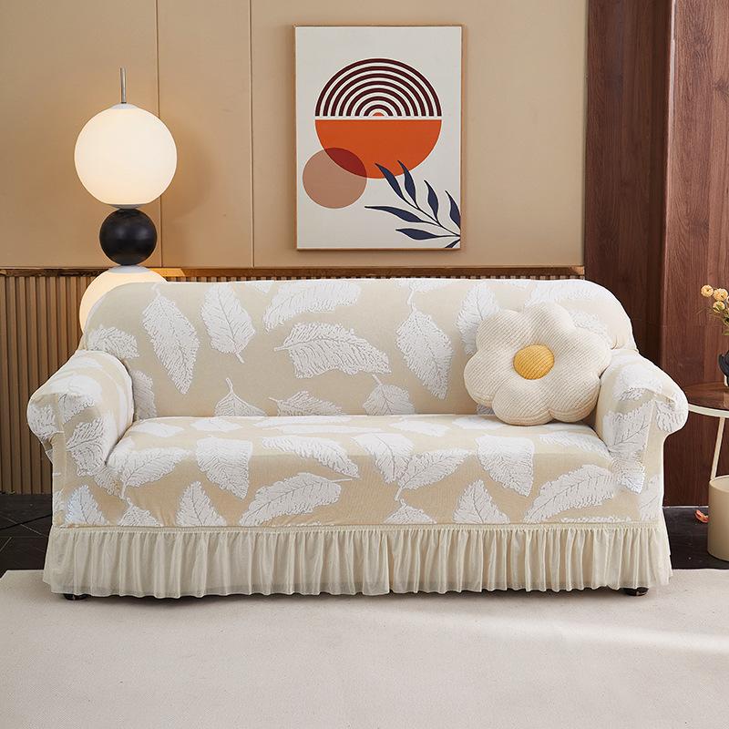 Thickened Skirt Sofa Cover Three-color Three-dimensional Jacquard Sofa Cover Four-season Universal Sofa Cover
