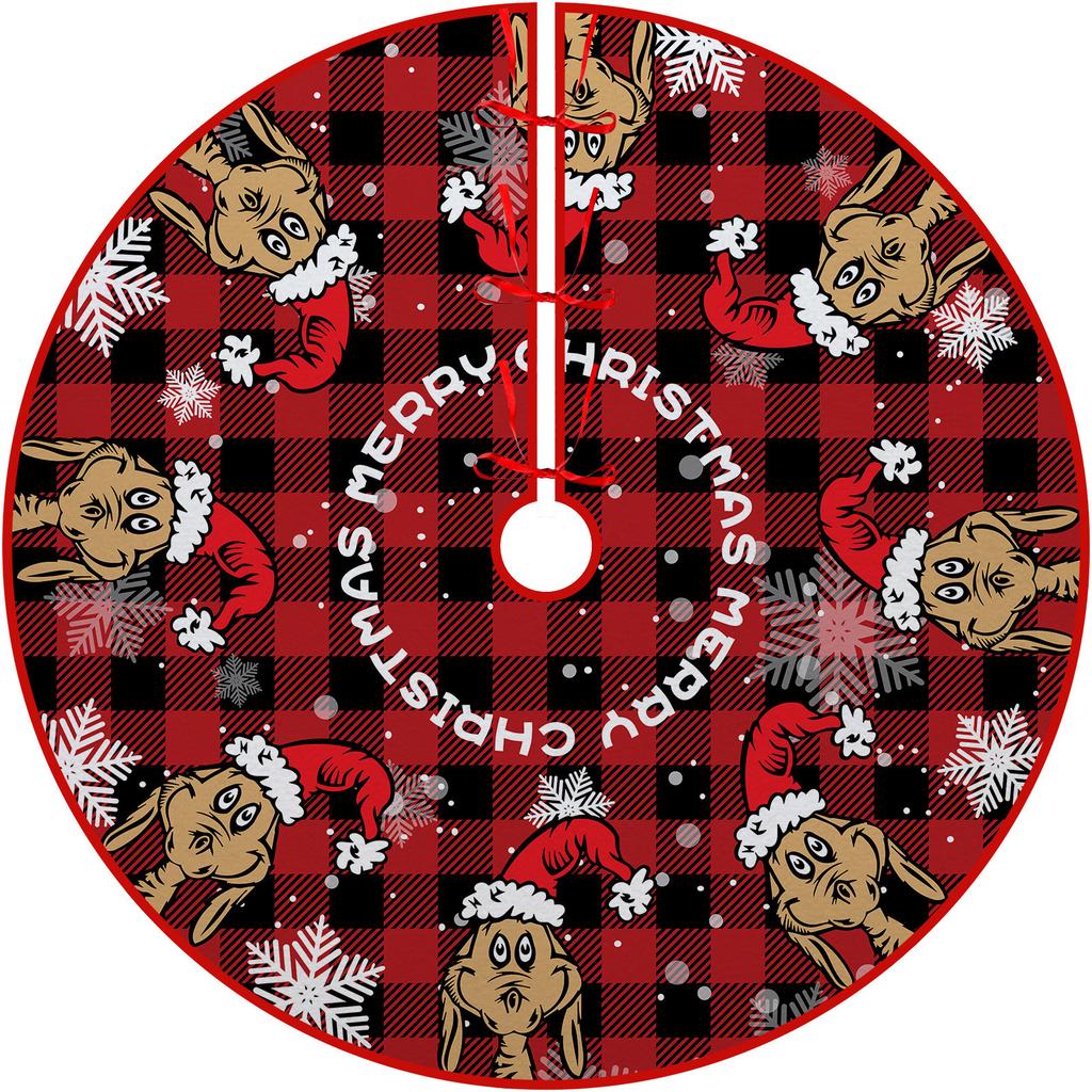 Ozdoba na choinkę dolna spódnica choinkowa obwód choinki nadruk kreskówkowy