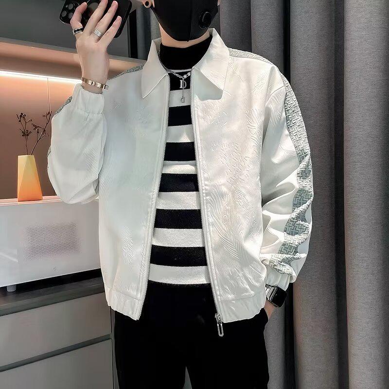 

Высококачественный мужской пиджак с лацканами — трендовая коллекция весна/осень 2023 г. 2XL белый