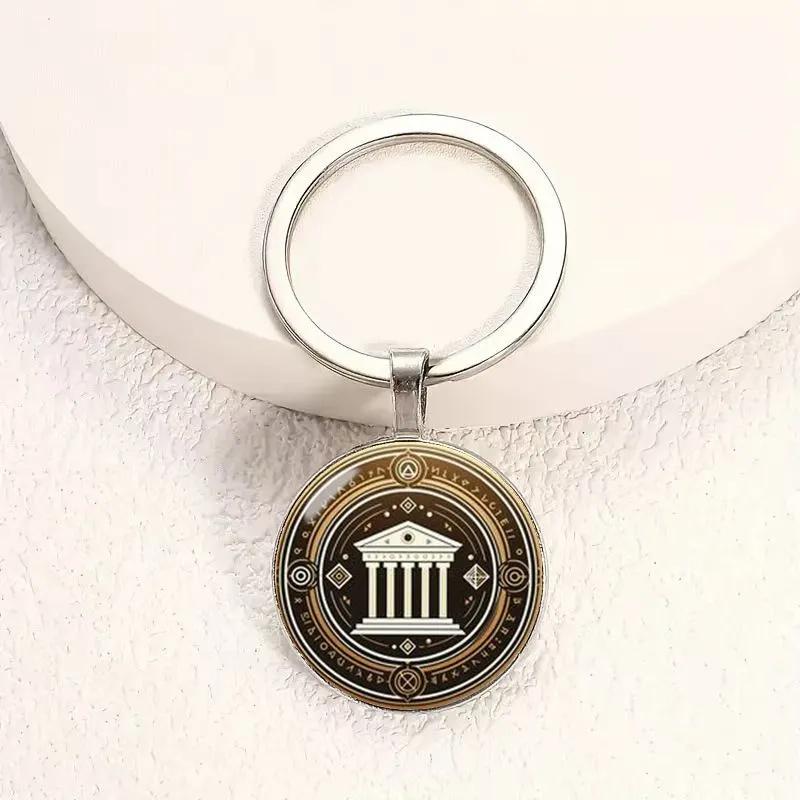 

Vintage Creative Keychain Retro Design Durable Metal Alloy Material Unique Shape Practical Use for Keys and Accessories One Size коричневий