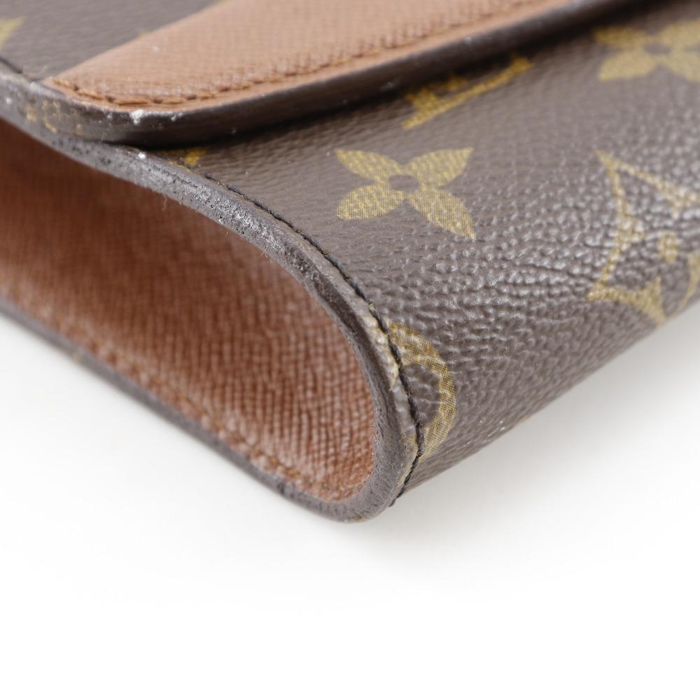 Louis Vuitton Bordeaux 24 Shoulder Bag M51798 Vintage 2-way Clutch Brown Monogram Canvas Women Used