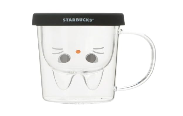 

Кружка стеклянная с двойными стенками Starbucks Halloween 2024, 296 мл, кофейная кружка, дизайн кошки Starbucks Halloween 2024, подарок
