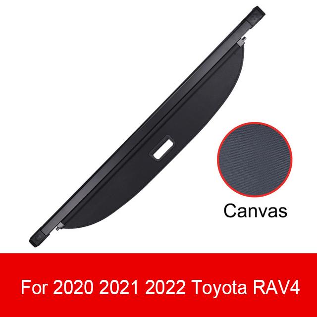 Car Trunk Cargo Cover for Toyota HIGHLANDER RAV4 2020 - 2024 2025 Retractable Rear Trunk Security Cover Shielding Shade Black