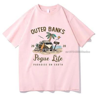 Outer Banks 3 T-Shirt Unisex Damen Harajuku Ästhetische Grafik Pogue Life Print T-Shirts Unisex John B JJ Maybank Baumwolle Tees Shirts Unisex