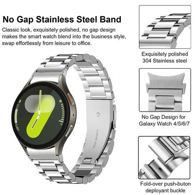 No Gaps Stainless Steel Band for Samsung Galaxy Watch 7 6 5 4 40mm 44mm 5Pro 45mm Metal Bracelet for 6Classic 43/47mm Wristband