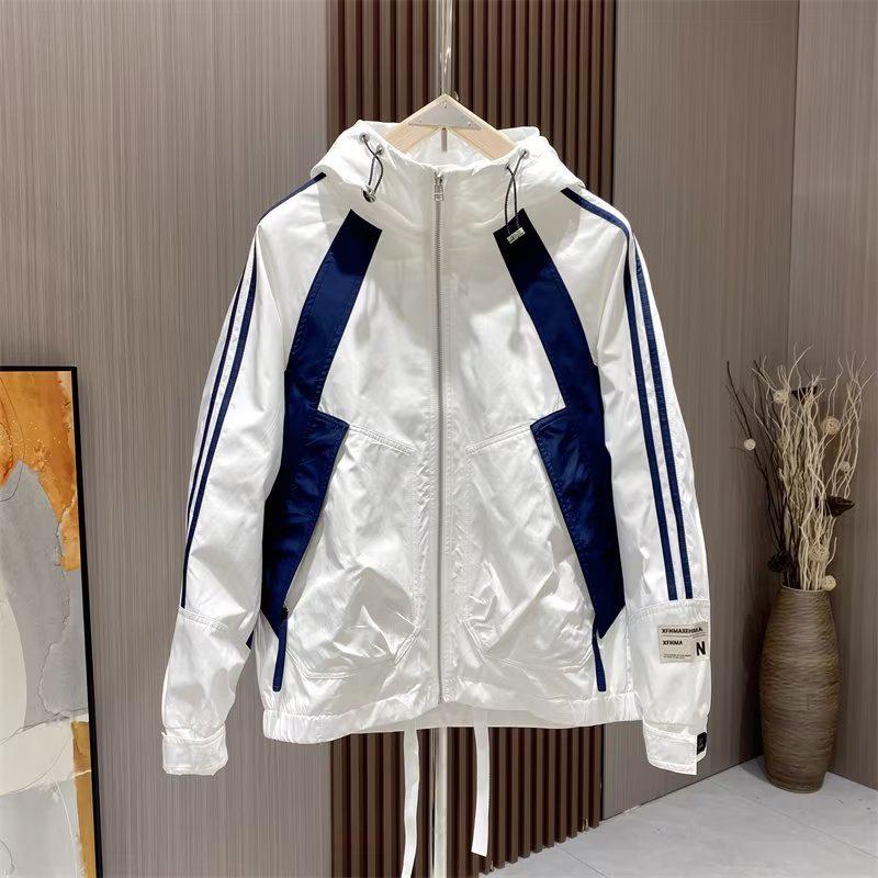 

Men s Hooded Striped Autumn Jacket - Fashionable, Handsome, Loose-Fit Casual Coat M