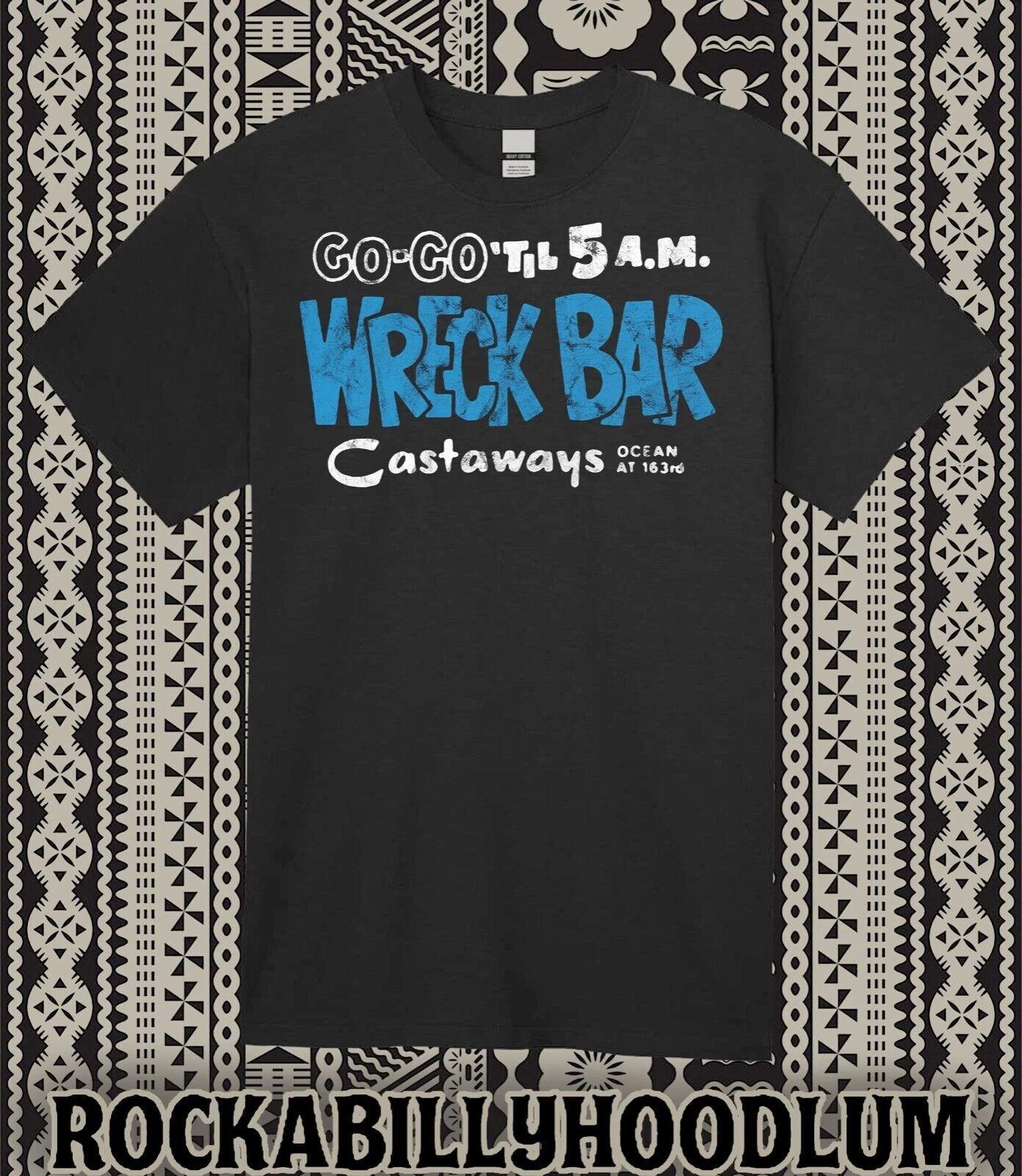 

Retro Tiki Art Tee T Shirt Cotton Mug Bar Restaurant The Wreck Bar Castaways S