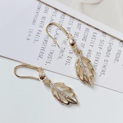 Women's Daily Leaf Jade Earrings