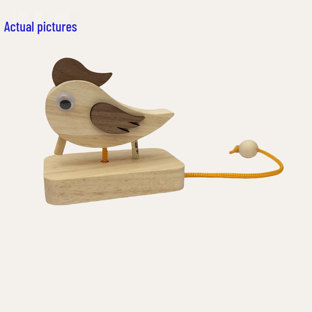 Creative Woodpecker Doorbell: Original Sound Wooden Pendant for Kids Woodpecker Doorbell