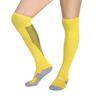 1Paio Set Calzettoni Sportivi da Uomo Calcio Calcio al Ginocchio Antiscivolo Tubo Spesso Giallo Strisce Nere