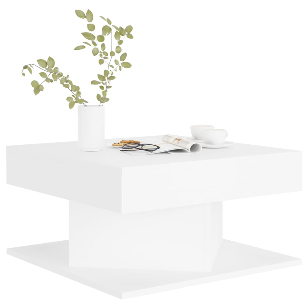Sofatisch Für Gäste, Wohnzimmertisch, Kreativer Dekorationstisch, 57x57x30 Cm Furniertes Holz
