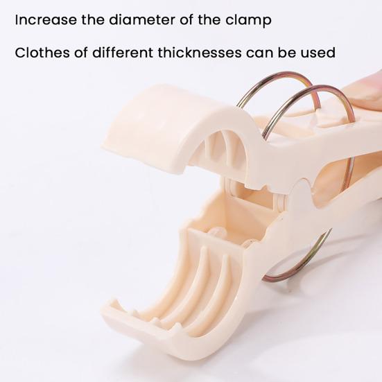 Yousheng 4Pcs Beach Towel Clips Multipurpose Laundry Pins with Anti-Slip Spring Mechanism Portable Heavy Duty Clothes Drying Clips