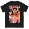 Selena Gomez Schmetterling Collage Grafik T-Shirt Unisex Unisex Retro 90er Bootleg Fan Lässig Kurzarm Baumwoll Tops
