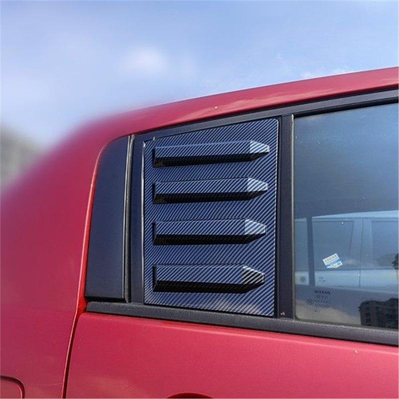 Nissan Tiida 05-10 Mustang-Style Rear Quarter Window Louvers Carbon Fiber Decor