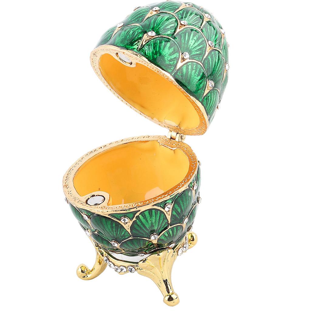 Enameled Easter Egg Vintage   Jewelry   Trinket Box Decoration Crafts (Purple)