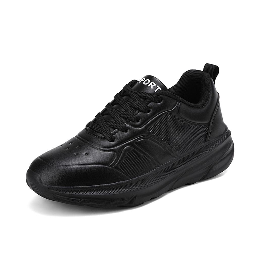 New leather women's shoes black waterproof and non-slip sports casual shoes spring and autumn shoes
