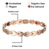 Gold Plated Stainless Steel Energy Magnet Bracelet, Detachable Radiation Resistant Four In One Couple Magnetic Therapy Bracelet