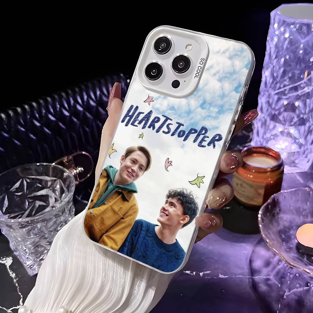 Gay TV H-Heartstopper Θήκη Κινητού Για iPhone 16 15 14 13 12 11 Pro Max Λευκή Ματ Λέιζερ Μεταλλική Aurora Funda
