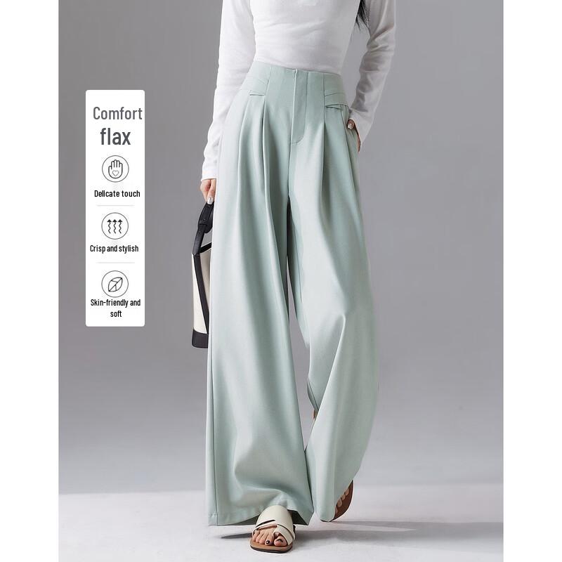 

Demana Women s Relaxed Fit High-Grade Linen Blend Long Pants XL