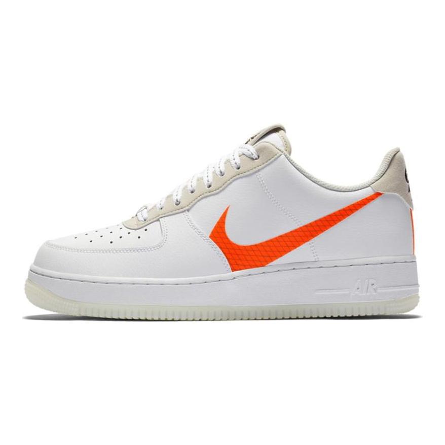 Nike Air Force 1 Low '07 LV8 Orange Swoosh Sneakers CD0888-100