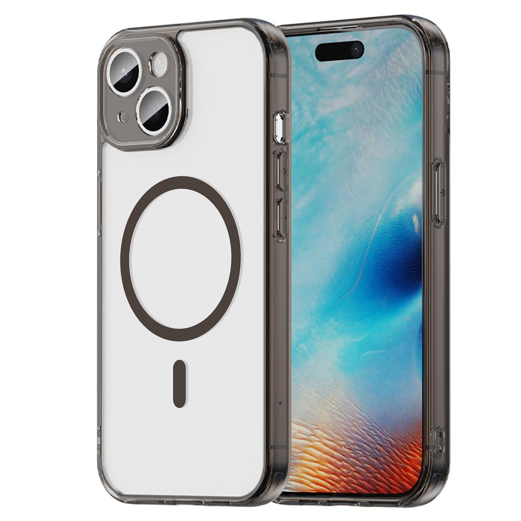 For iPhone 15 Plus Phone Case, Magnetic Shockproof Transparent Cover for iPhone 15 Plus