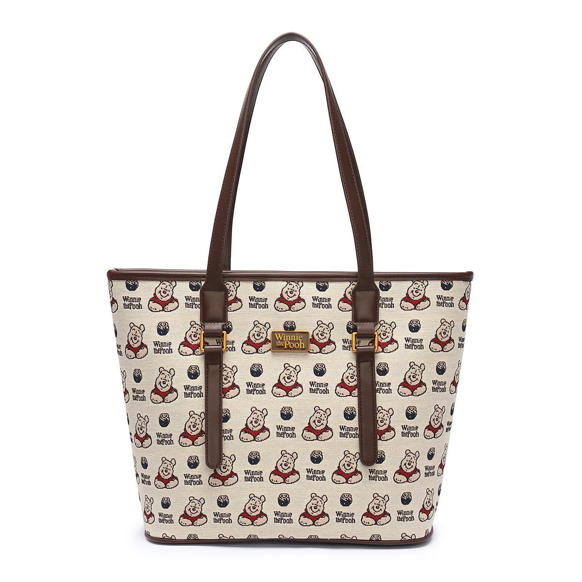 

Новая серия Disney Винни Пух ПУ плечевая сумка женская экрю DHF23887-C 32.0*15.0*27.9CM