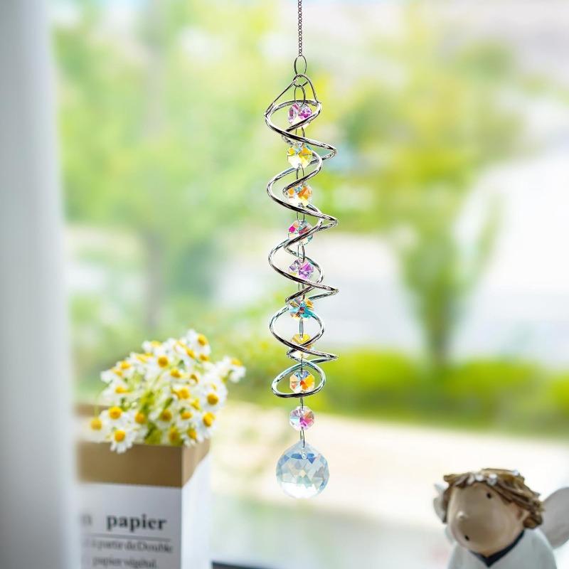 Sun Catcher Wind Chimes Crystal Wind Chime Living Room Luxury Hang Stained Glass Outdoor Macrame Pendant Decoration Accessories