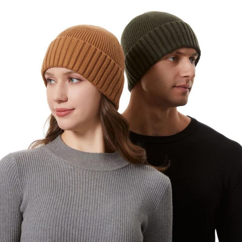 Solid color classic knitted hat men's casual versatile student couple cold hat women's autumn and winter warm wool hat