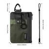 Small Minimalist Wallet For Women Men Rfid Blocking, Zipper Coin Pouch With Id Window And Keychain Travel Lanyard Wallet