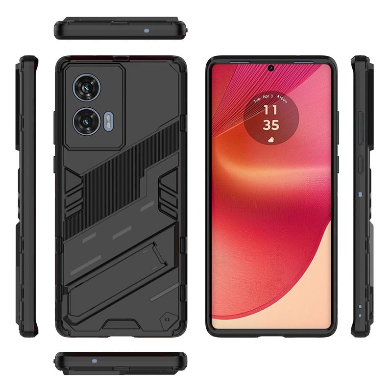 For Motorola Edge 50 Fusion Case For Motorola Edge 50 Fusion Cover 6.7 Inch Punk Armor Shockproof Hard Rubber Bracket Bumper